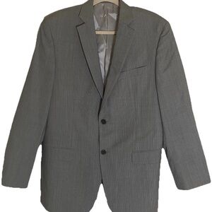 DKNY Men's Grey Pinstripe 100% Wool Lightweight Suit Jacket Sports Coat 42R